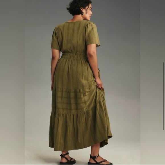 🆕 NWT Anthropologie Somerset Maxi Dress Moss 3X - Picture 4 of 10